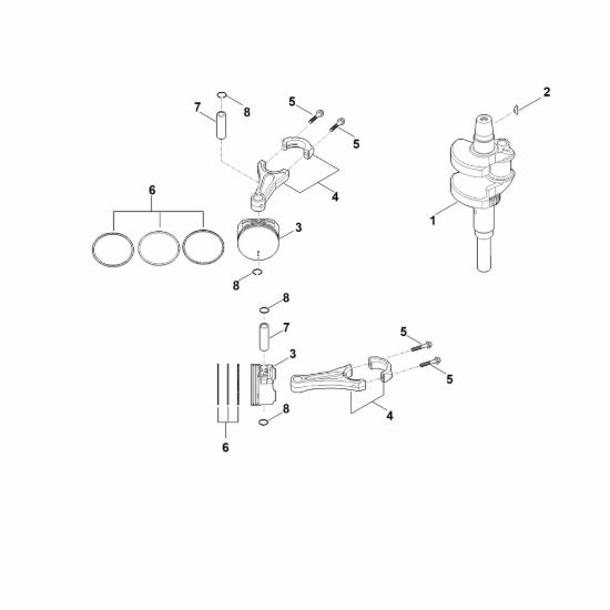 Picture of F - Albero motore, pistone EVC 8000.0 (EVC8000-0001)